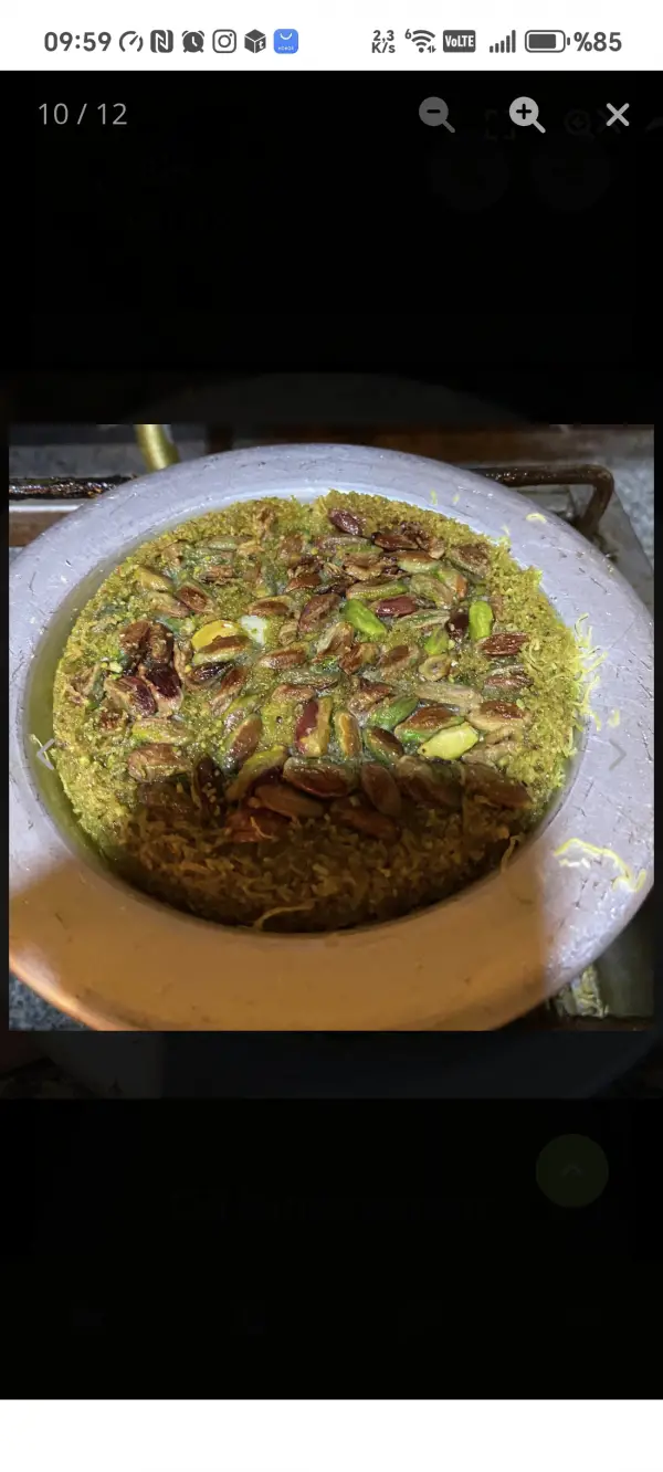 Özel Bütün Antep fıstıklı künefe 