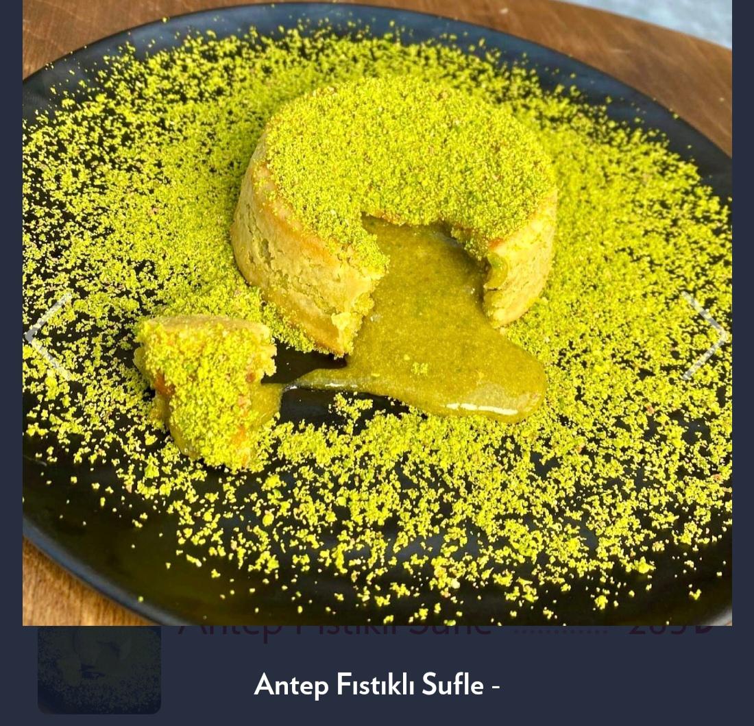 Antep fıstıklı Sufle